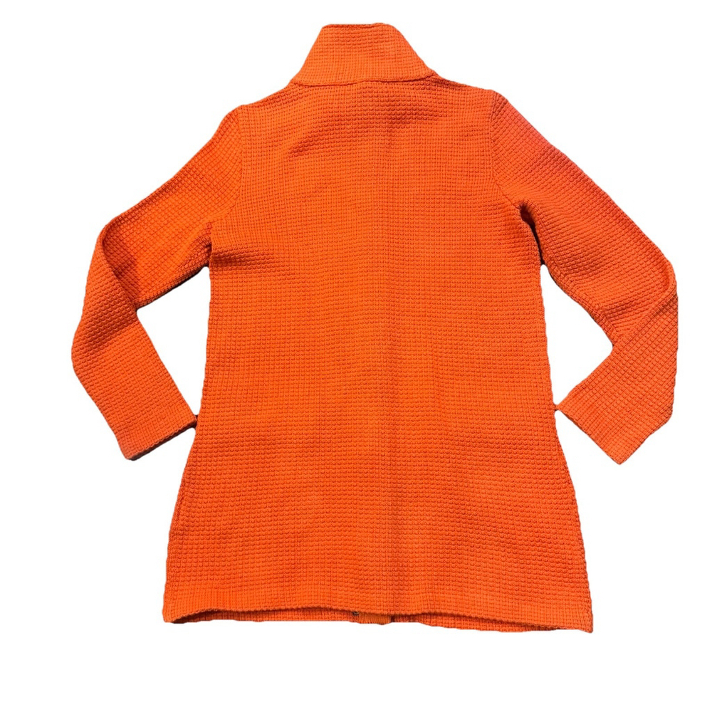 Lauren Ralph Lauren Knit Sweater Coat Size:M Orange Cardigan Full Zip Button - Picture 16 of 16